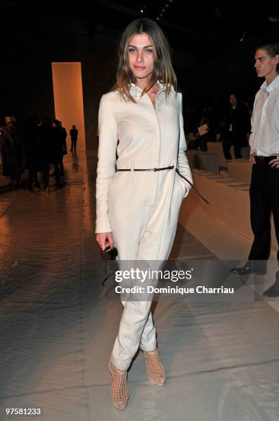 Elisa Sednaoui attends the Chloe Ready to Wear show as part of the Paris Womenswear Fashion Week Fall/Winter 2011 at Espace Ephemere Tuileries on...