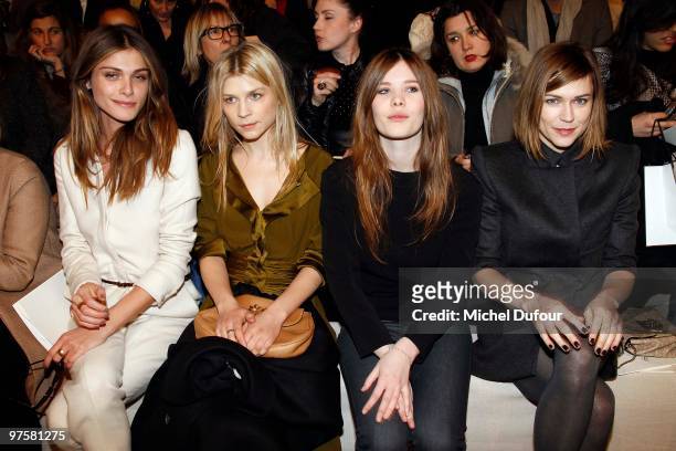 Elisa Sednaoui, Clemence Poesy, Lou Lesage and Marie Josee Croze attend the Chloe Ready to Wear show as part of the Paris Womenswear Fashion Week...
