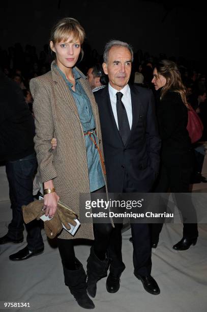 Chloe CEO Ralph Toledano and model Anja Rubik attend the Chloe Ready to Wear show as part of the Paris Womenswear Fashion Week Fall/Winter 2011 at...