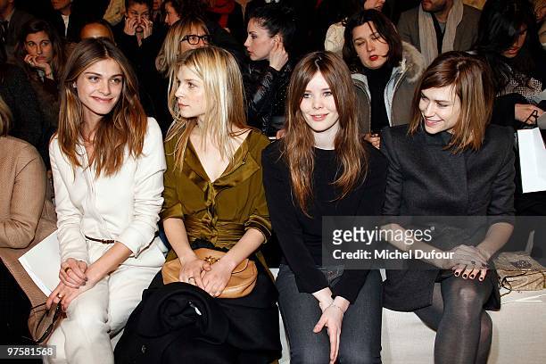 Elisa Sednaoui, Clemence Poesy, Lou Lesage and Marie Josee Croze attend the Chloe Ready to Wear show as part of the Paris Womenswear Fashion Week...