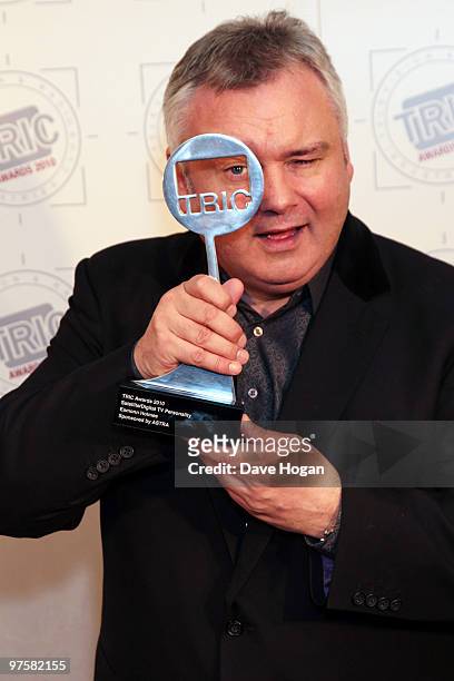 Eamon Holmes poses with his Digital TV Personality award in the press room at the TRIC Awards 2010 held at The Grosvenor House Hotel on March 9, 2010...
