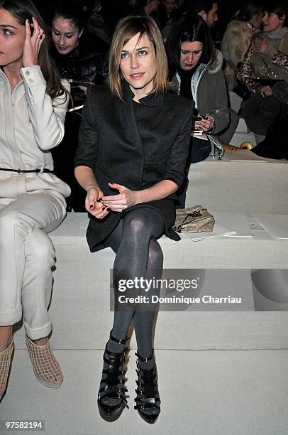 Marie Josee Croze attends the Chloe Ready to Wear show as part of the Paris Womenswear Fashion Week Fall/Winter 2011 at Espace Ephemere Tuileries on...