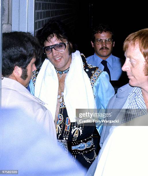 Elvis Presley with bodyguard Red West