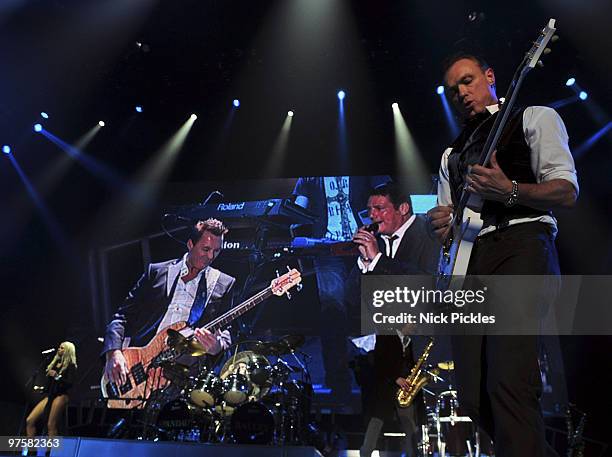 Gary Kemp of Spandau Ballet performs in concert at Sheffield Arena on October 16, 2009 in Sheffield, England.