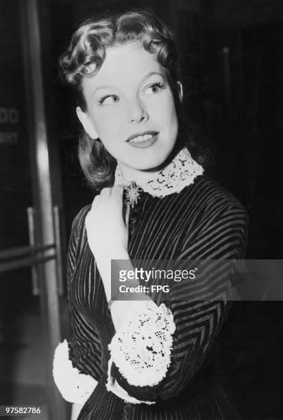 French actress Cecile Aubry attends the premiere of her latest film, 'The Black Rose', at the Odeon Leicester Square, London, 8th September 1950.