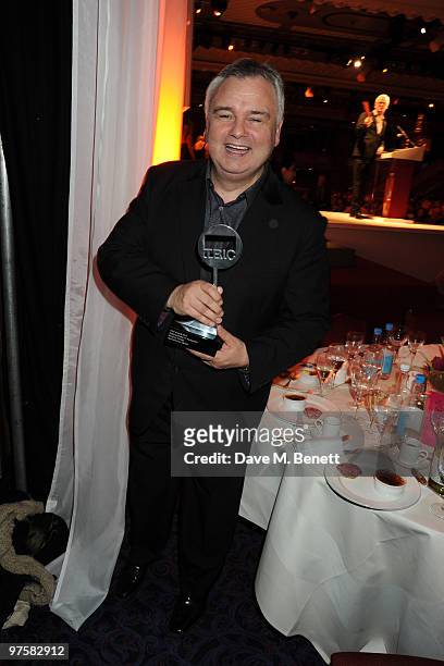 Broadcaster Eamonn Holmes poses with his award at the 2010 TRIC Awards at the Grovesnor House Hotel March 09, 2010 in London, England.