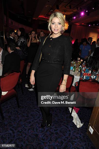 Holly Willoughby poses at the 2010 TRIC Awards at the Grovesnor House Hotel March 09, 2010 in London, England.