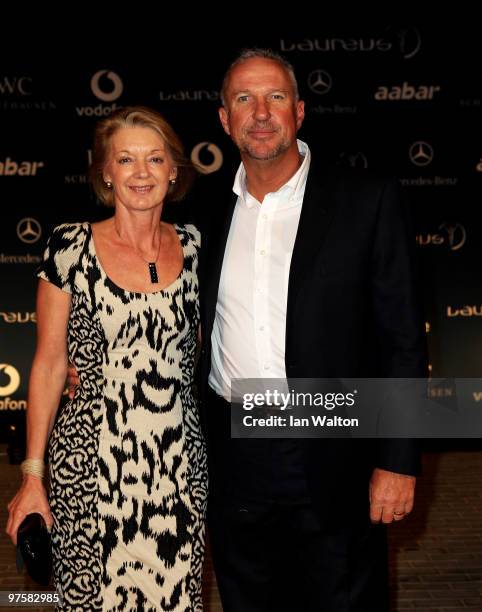 Laureus Sports Academy member Sir Ian Botham and his wife Kathy attends the Laureus Welcome Party part of the Laureus Sports Awards 2010 at the...