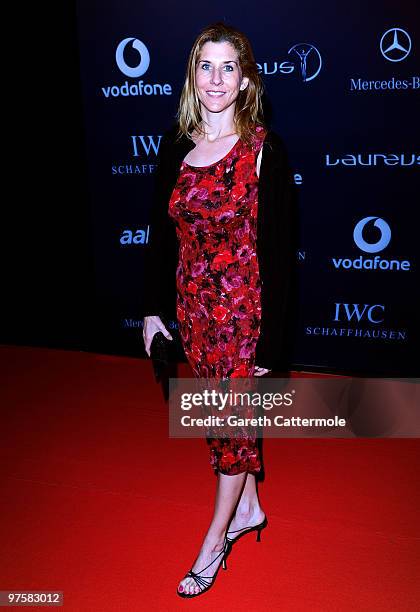 Laureus Sports Academy member Monica Seles attends the Laureus Welcome Party part of the Laureus Sports Awards 2010 at the Fairmount Hotel on March...