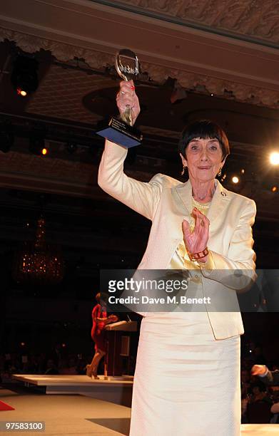 Actress June Brown poses with her award at the 2010 TRIC Awards at the Grovesnor House Hotel March 09, 2010 in London, England.