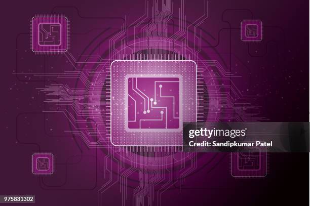 circuit board chip background - electrical circuit stock illustrations