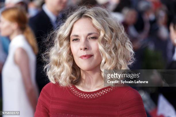 Alysson Paradis attends red carpet photocall during Cabourg Film Festival day 3 on June 15, 2018 in Cabourg, France.