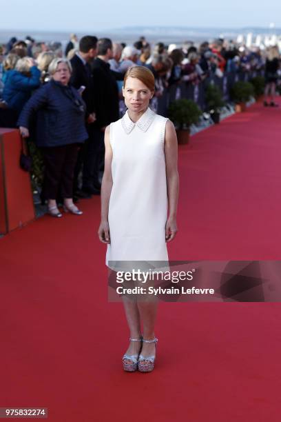 Melanie Thierry attends red carpet photocall during Cabourg Film Festival day 3 on June 15, 2018 in Cabourg, France.