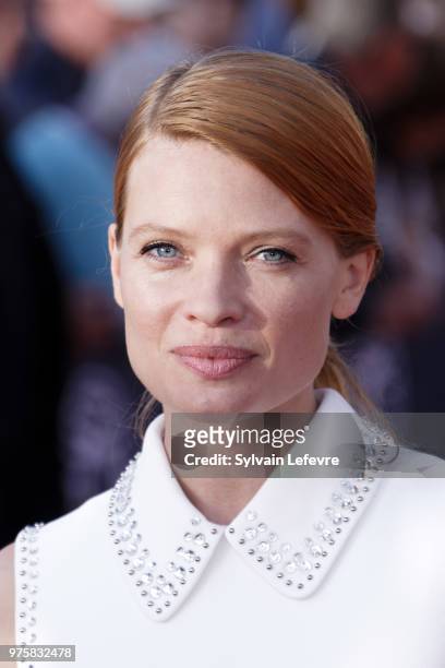 Melanie Thierry attends red carpet photocall during Cabourg Film Festival day 3 on June 15, 2018 in Cabourg, France.