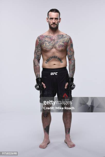 Punk poses for a portrait during a UFC photo session on June 6, 2018 in Chicago, Illinois.
