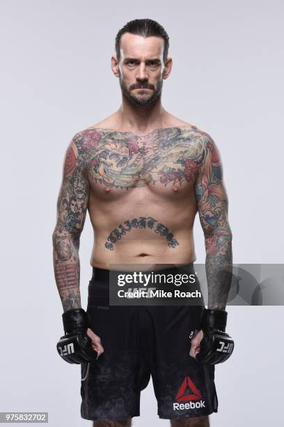 Punk poses for a portrait during a UFC photo session on June 6, 2018 in Chicago, Illinois.