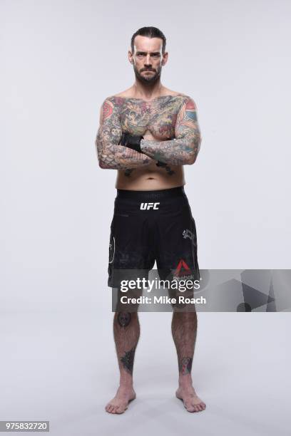 Punk poses for a portrait during a UFC photo session on June 6, 2018 in Chicago, Illinois.