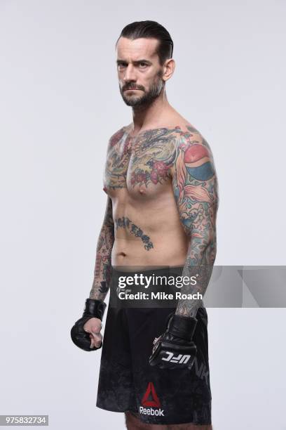 Punk poses for a portrait during a UFC photo session on June 6, 2018 in Chicago, Illinois.