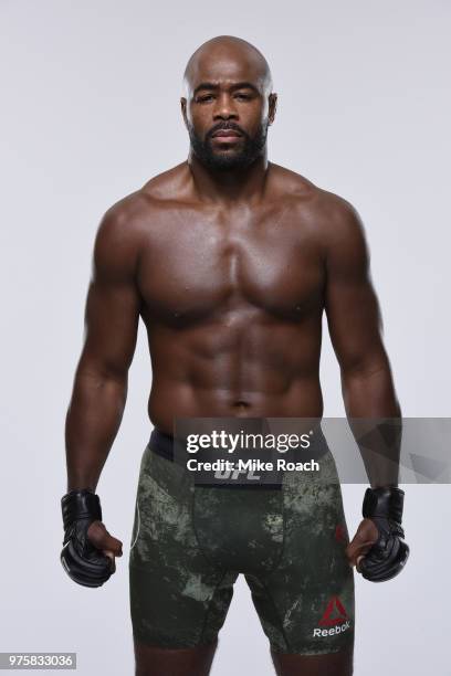 Rashad Evans poses for a portrait during a UFC photo session on June 6, 2018 in Chicago, Illinois.