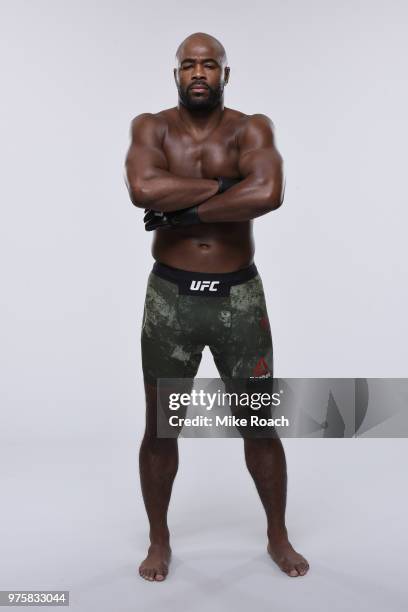 Rashad Evans poses for a portrait during a UFC photo session on June 6, 2018 in Chicago, Illinois.