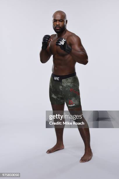 Rashad Evans poses for a portrait during a UFC photo session on June 6, 2018 in Chicago, Illinois.