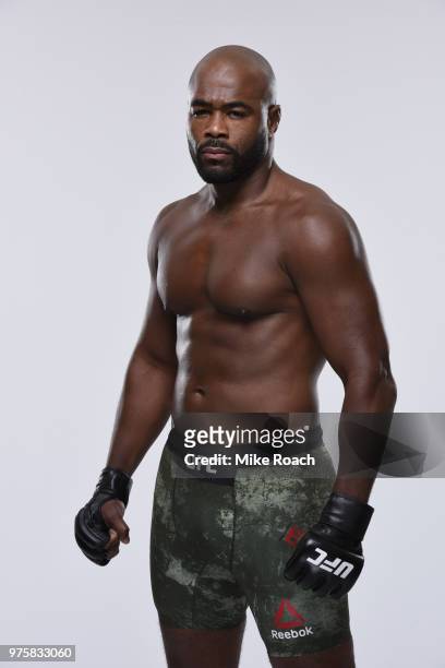 Rashad Evans poses for a portrait during a UFC photo session on June 6, 2018 in Chicago, Illinois.