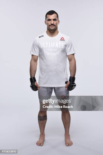 Mirsad Bektic of Bosnia poses for a portrait during a UFC photo session on June 6, 2018 in Chicago, Illinois.