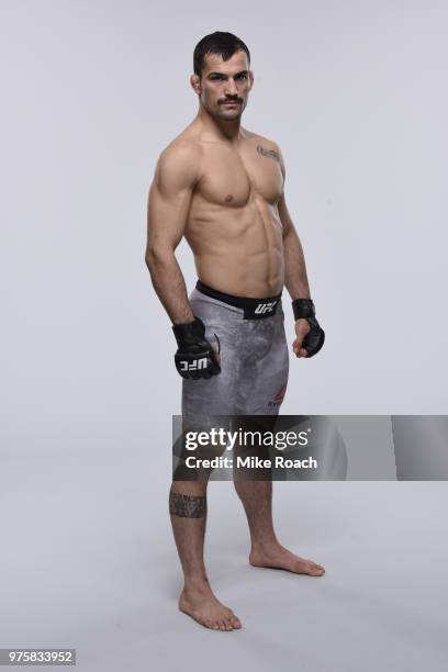 Mirsad Bektic of Bosnia poses for a portrait during a UFC photo session on June 6, 2018 in Chicago, Illinois.