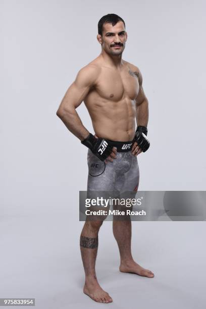 Mirsad Bektic of Bosnia poses for a portrait during a UFC photo session on June 6, 2018 in Chicago, Illinois.