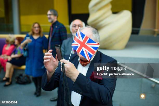 Dpatop - 19 May 2018, Germany, Berlin: Guests attend a celebration and live broadcast of the royal wedding of Prince Harry and Meghan Markle at the...