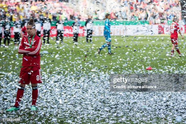 May 2018, Germany, Cologne: Soccer, Womens: Deutscher Fußball-Bund Cup, Bayern Munich vs VfL Wolfsburg, final at RhineEnergyStadium: Munich's Melanie...