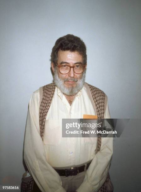 Portrait of American journalist and music critic Nat Hentoff, New York, New York, December 10, 1988.