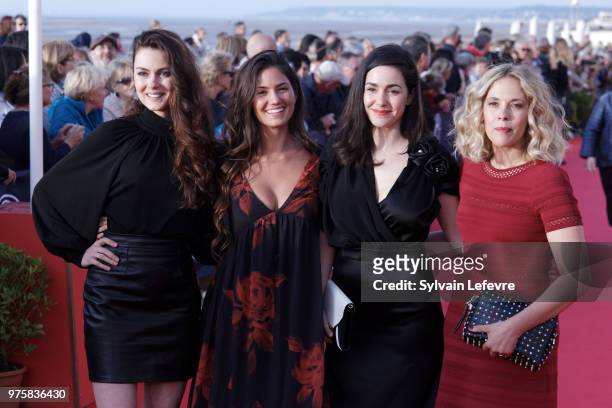Julia Faure, Ophelie Bau, Alice Vial, Alysson Paradis attend photocall during Cabourg Film Festival day 3 on June 15, 2018 in Cabourg, France.