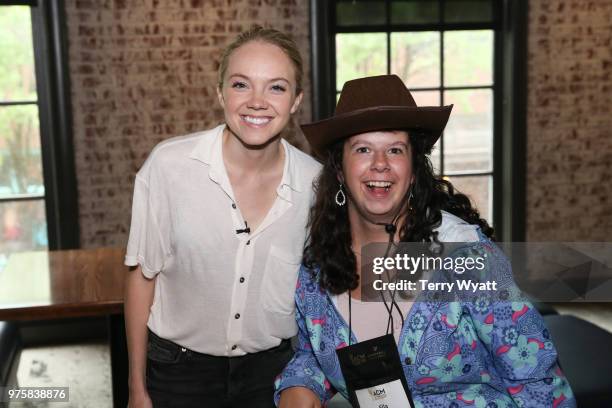 Singer Danielle Bradbery spends time with ACM Lifting Lives Campers during ACM Lifting Lives Music Camp at The Wildhorse Saloon on June 15, 2018 in...