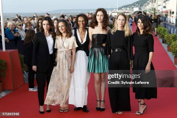 Elodie Bouchez, Camille Chamoux, Karine Silla-Perez, Olga Kurylenko, Pascale Arbillot, Geraldine Nakache attend red carpet photocall during Cabourg...