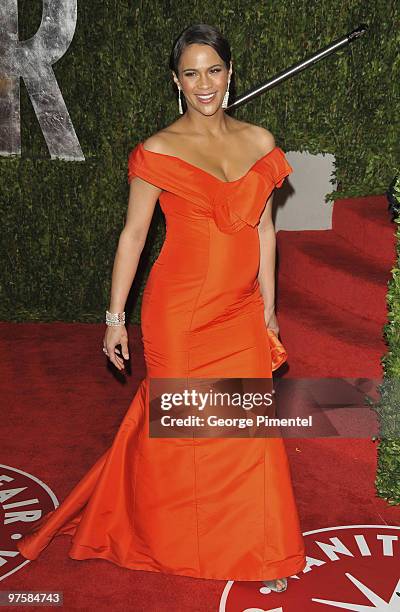 Actress Paula Patton arrives at the 2010 Vanity Fair Oscar Party hosted by Graydon Carter held at Sunset Tower on March 7, 2010 in West Hollywood,...