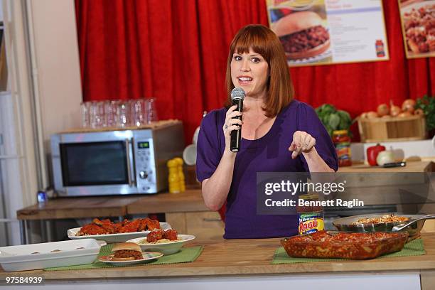 Actress Molly Ringwald attends the Ragu recipe for a good start program kick off at the 24th Street Loft on March 9, 2010 in New York City.