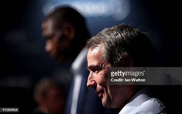 Former Footballer Alan Hansen attends the Laureus Welcome Party part of the Laureus Sports Awards 2010 at the Fairmount Hotel on March 9, 2010 in Abu...