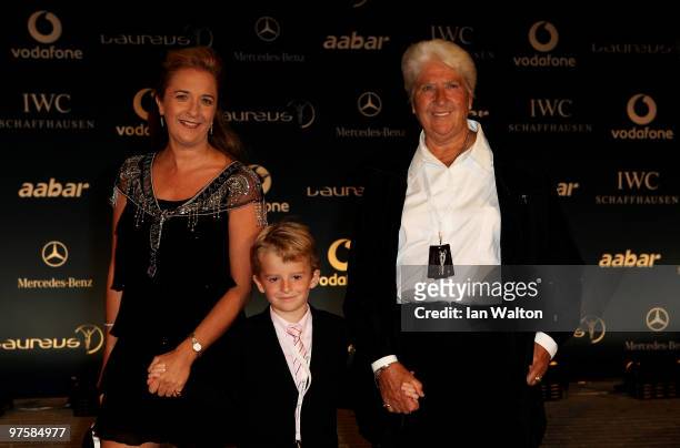 Dawn Fraser and guests attend the Laureus Welcome Party part of the Laureus Sports Awards 2010 at the Fairmount Hotel on March 9, 2010 in Abu Dhabi,...