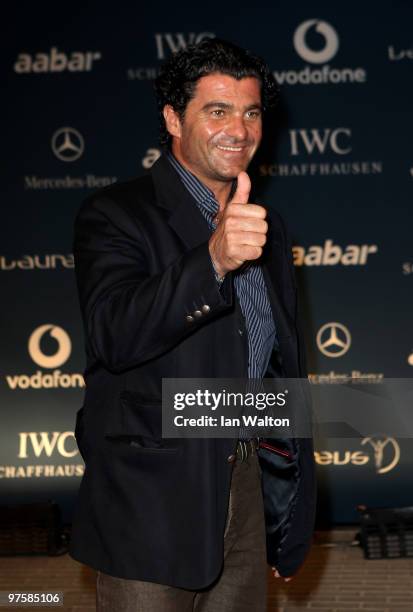 Alberto Tomba attends the Laureus Welcome Party part of the Laureus Sports Awards 2010 at the Fairmount Hotel on March 9,2010 in Abu Dhabi,United...