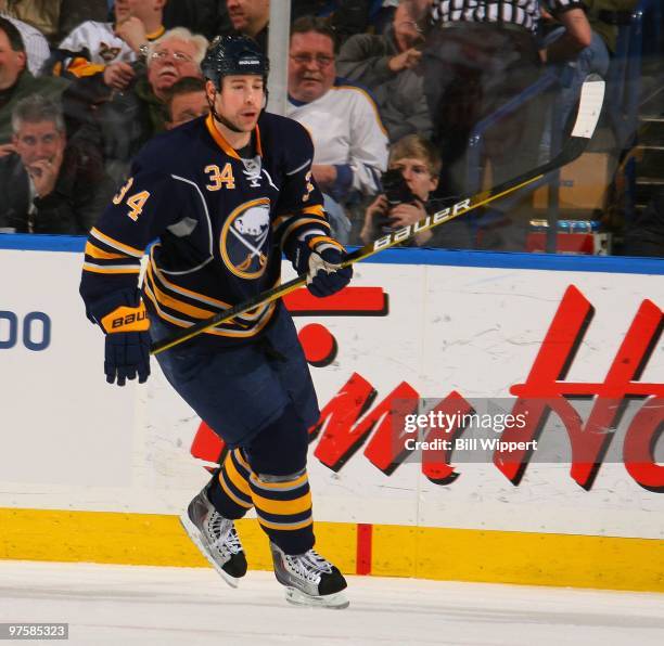 Chris Butler of the Buffalo Sabres skates against the Washington Capitals on March 3, 2010 at HSBC Arena in Buffalo, New York.