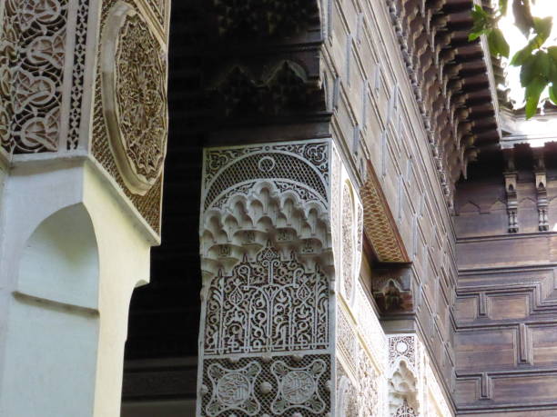bahia palace, marrakesch - palais de la bahia photos et images de collection