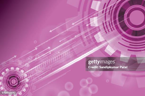 abstract technology innovation concept - binary code arrow stock illustrations