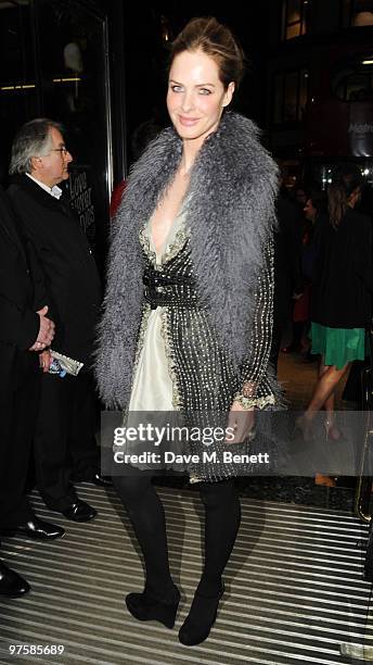 Trinny Woodall arrives at the World Premiere of 'Love Never Dies', at the Adelphi Theatre on March 9, 2010 in London, England.