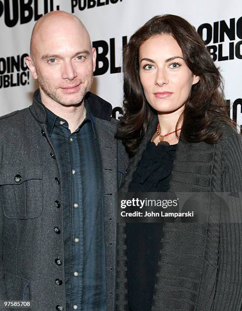 Michael Cerveris and Laura Benanti attend the Public Theater Capital Campaign launch and building renovations groundbreaking ceremony at The Public...