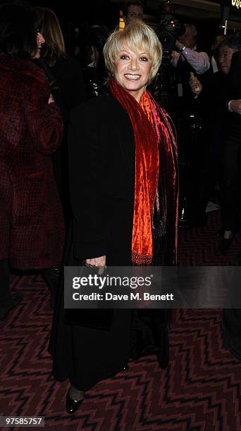 Elaine Page arrives at the World Premiere of 'Love Never Dies', at the Adelphi Theatre on March 9, 2010 in London, England.