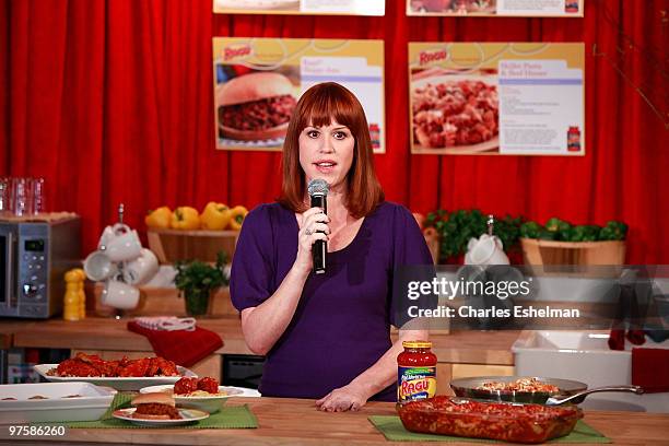 Actress Molly Ringwald attends the Ragu recipe for a good start program kick off at the 24th Street Loft on March 9, 2010 in New York City.