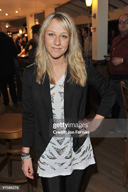 Chloe Madeley attends the launch of SAW Alive - the World's most extreme live horror maze at Thorpe Park on March 9, 2010 in Chertsey, England.