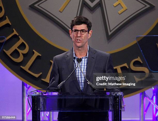 Chairman of the Walt Disney Studios, Rich Ross, attends the 47th Annual ICG Publicist Awards at the Hyatt Regency Century Plaza on March 5, 2010 in...