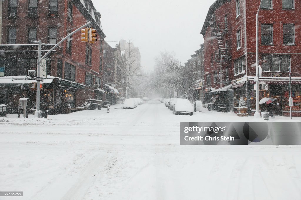 Snow Covered Intersection